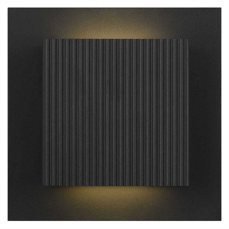 Alteck Miami 8 inch Aluminum LED Outdoor Wall Light Black
