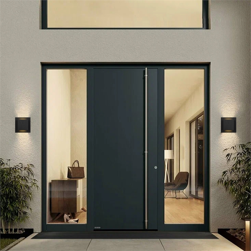 Alteck Miami 8 inch Aluminum LED Outdoor Wall Light Black