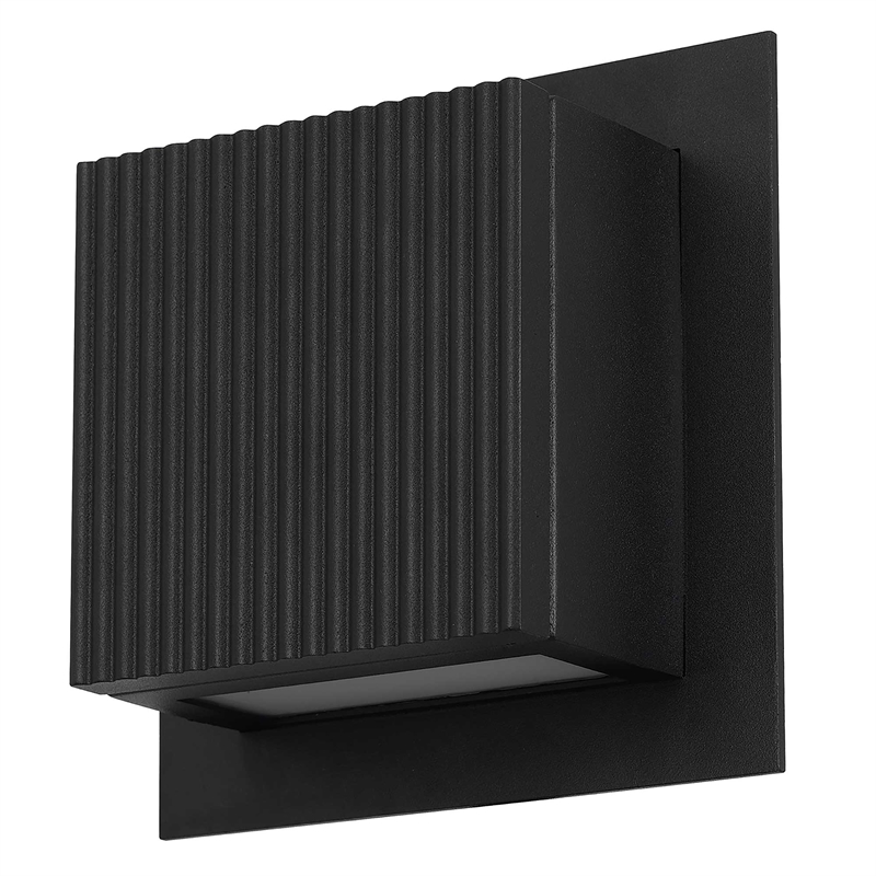 Alteck Miami 6.25 inch Aluminum LED Outdoor Wall Light Black