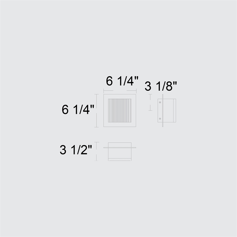 Alteck Miami 6.25 inch Aluminum LED Outdoor Wall Light Black