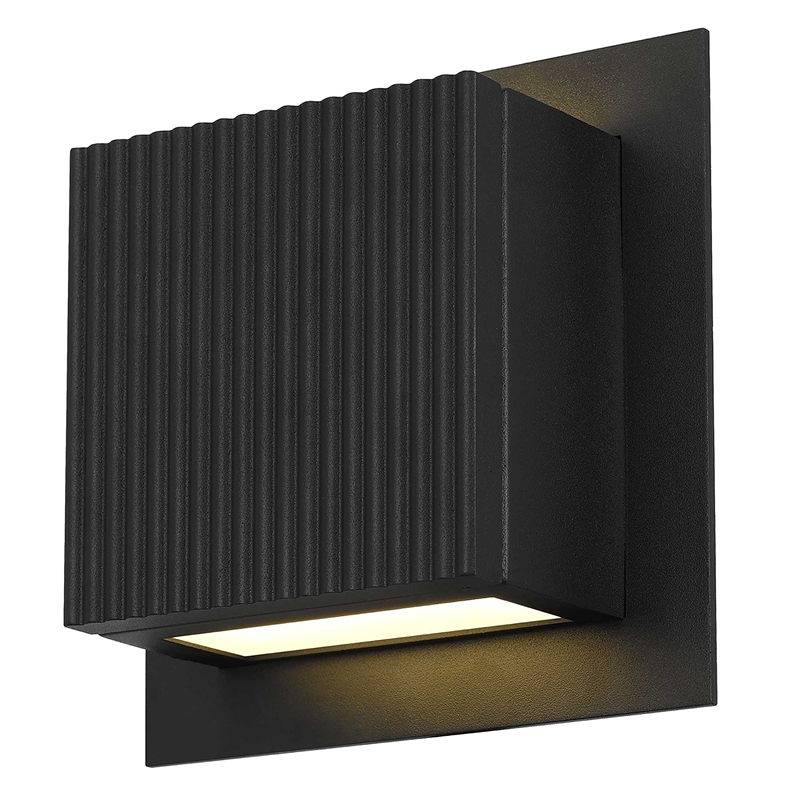 Alteck Miami 6.25 inch Aluminum LED Outdoor Wall Light Black