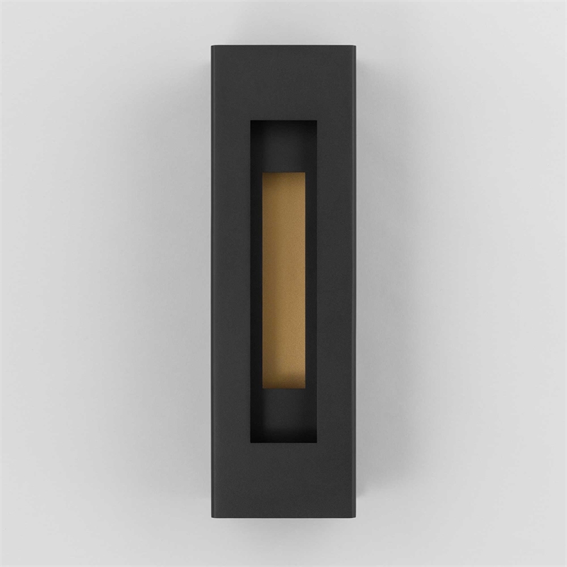 Alteck Layer 18 inch Aluminum LED Outdoor Wall Light Black & Brass