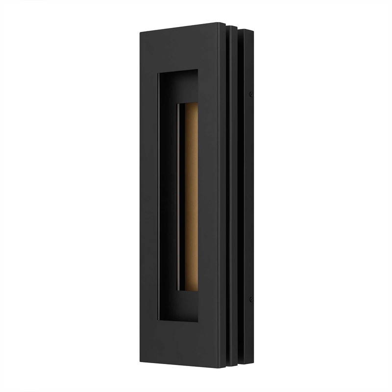 Alteck Layer 22 inch Aluminum LED Outdoor Wall Light Black & Brass