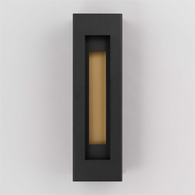 Alteck Layer 22 inch Aluminum LED Outdoor Wall Light Black & Brass