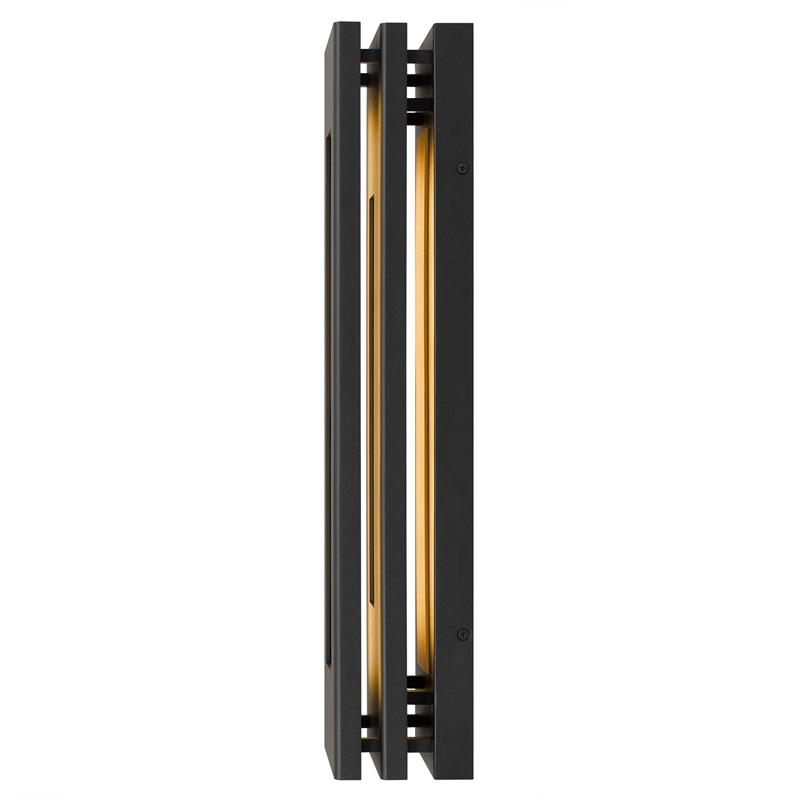 Alteck Layer 22 inch Aluminum LED Outdoor Wall Light Black & Brass
