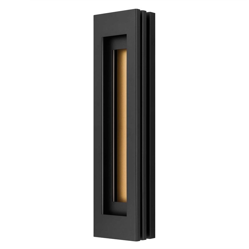 Alteck Layer 30 inch Aluminum LED Outdoor Wall Light Black & Brass
