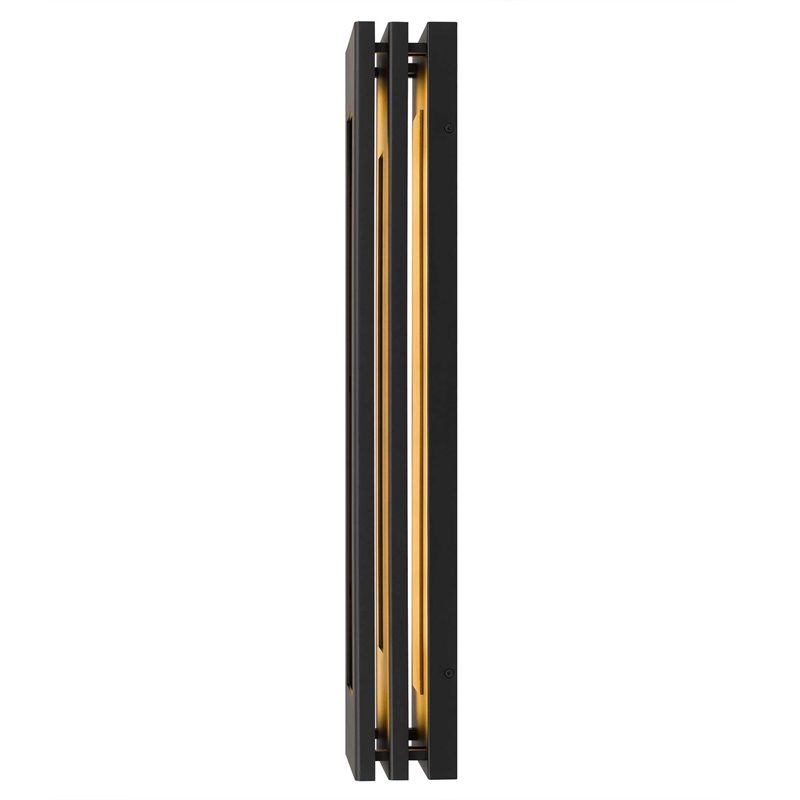 Alteck Layer 30 inch Aluminum LED Outdoor Wall Light Black & Brass