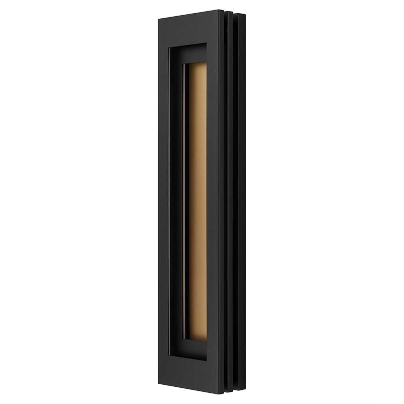 Alteck Layer 38 inch Aluminum LED Outdoor Wall Light Black & Brass