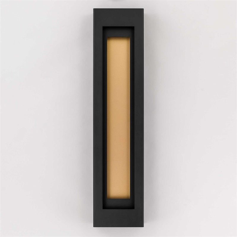 Alteck Layer 38 inch Aluminum LED Outdoor Wall Light Black & Brass