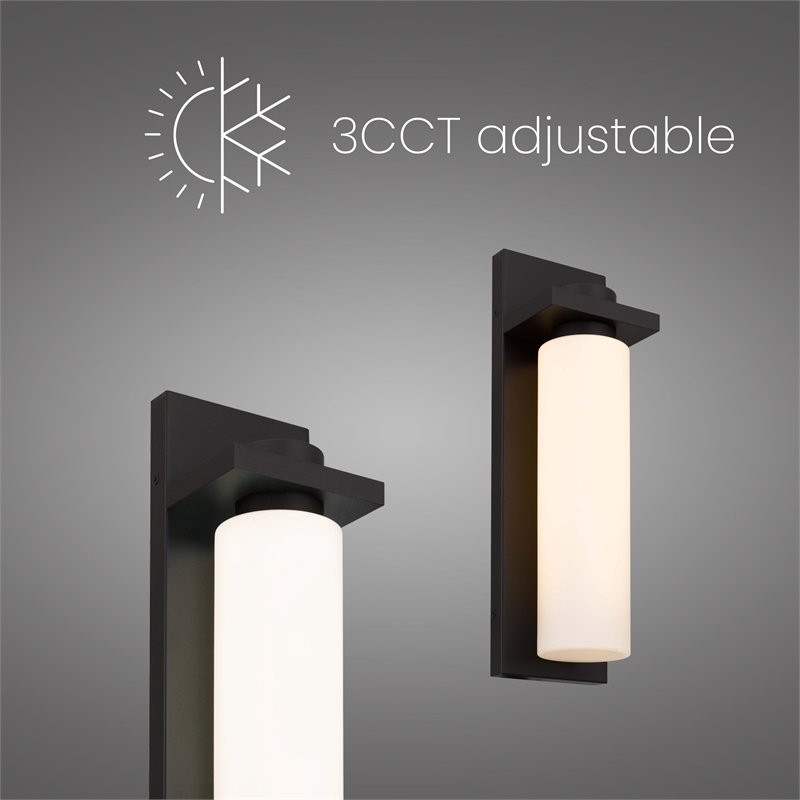 Alteck Kast 14 inch Aluminum LED Outdoor Wall Light Dark Bronze