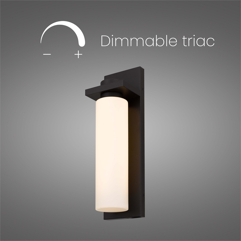 Alteck Kast 14 inch Aluminum LED Outdoor Wall Light Dark Bronze