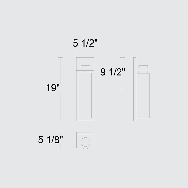 Alteck Kast 14 inch Aluminum LED Outdoor Wall Light Dark Bronze