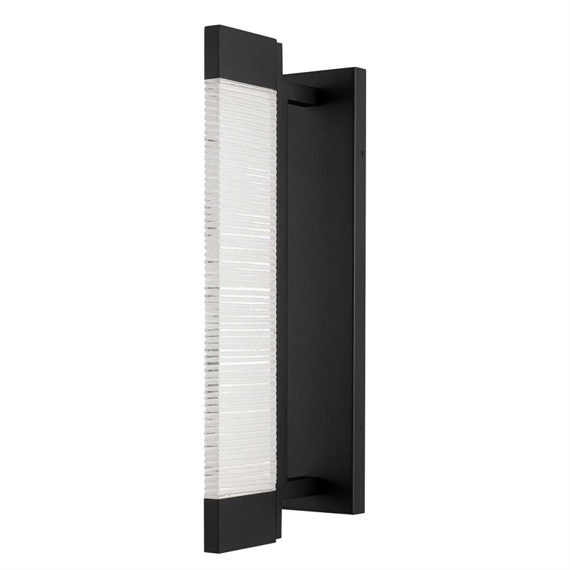 Alteck Solice 20 inch Aluminum LED Outdoor Wall Light Black