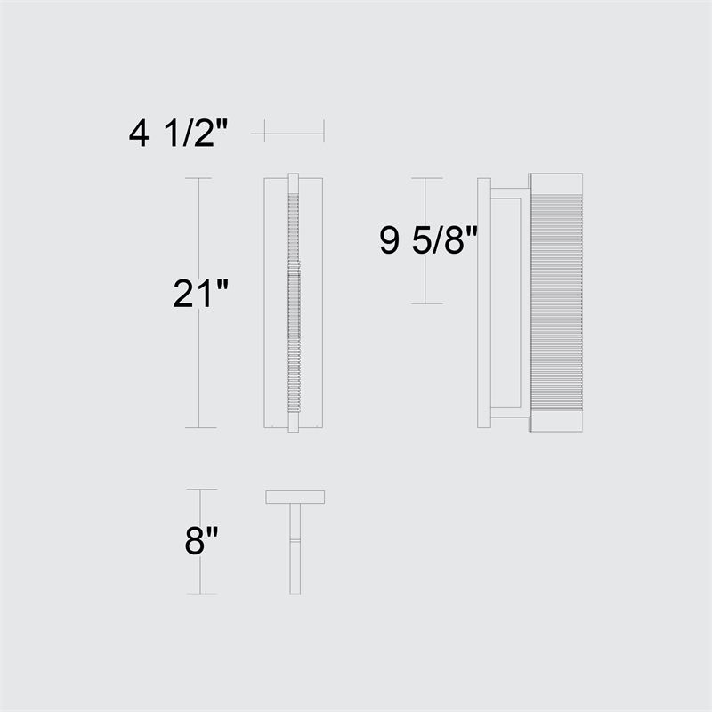 Alteck Solice 20 inch Aluminum LED Outdoor Wall Light Black