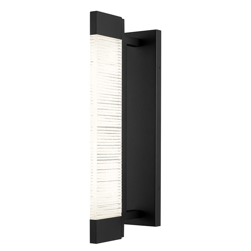 Alteck Solice 20 inch Aluminum LED Outdoor Wall Light Black