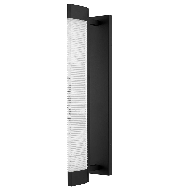 Alteck Solice 26 inch Aluminum LED Outdoor Wall Light Black