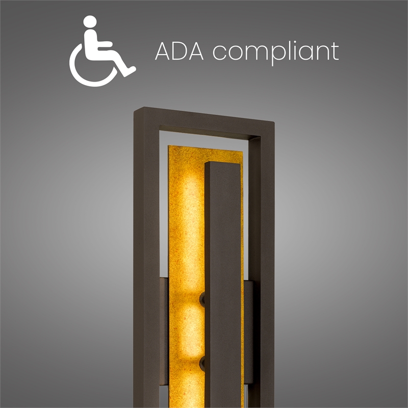 Alteck Panels 20 inch Aluminum LED Outdoor Wall Light in Bronze