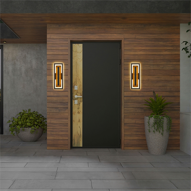 Alteck Panels 20 inch Aluminum LED Outdoor Wall Light in Bronze