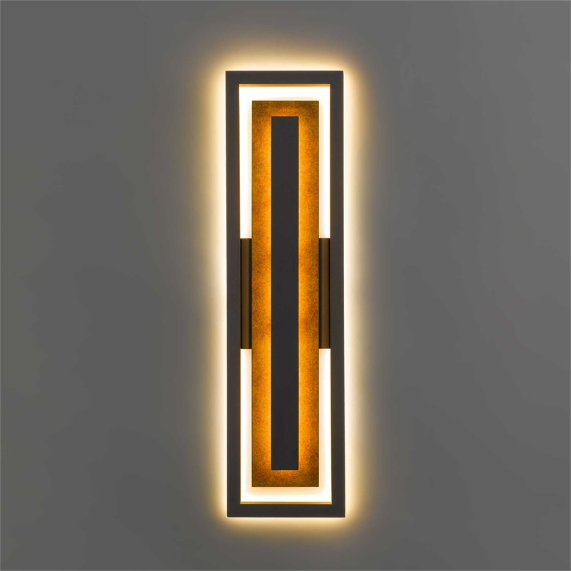 Alteck Panels 26 inch Aluminum LED Outdoor Wall Light in Bronze