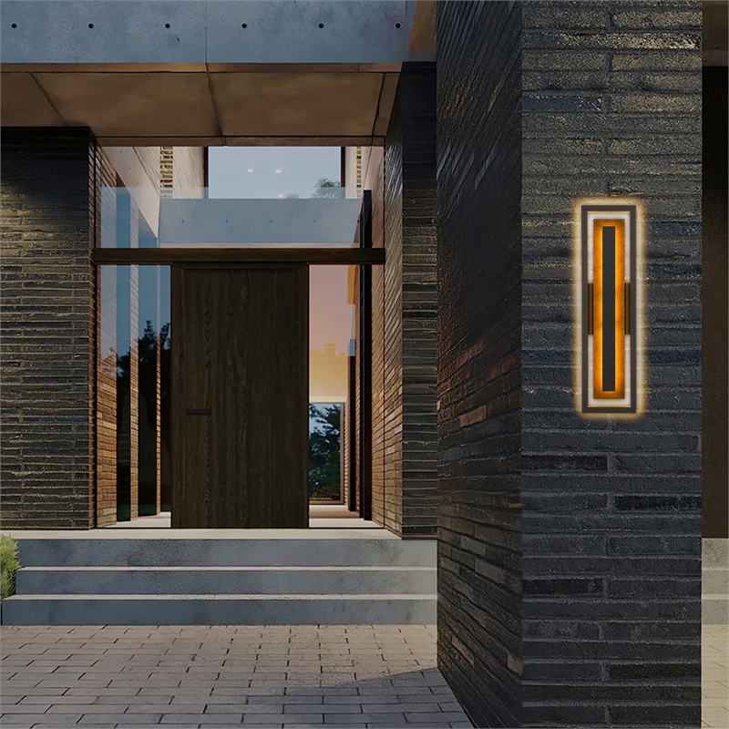 Alteck Panels 26 inch Aluminum LED Outdoor Wall Light in Bronze