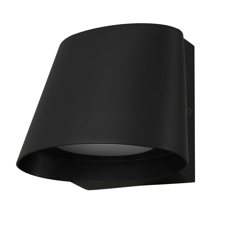 Alteck Grace 6.5 inch LED Aluminum Outdoor Wall Light Black