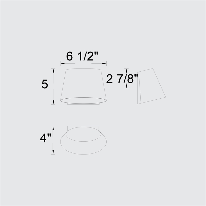 Alteck Grace 6.5 inch LED Aluminum Outdoor Wall Light Black
