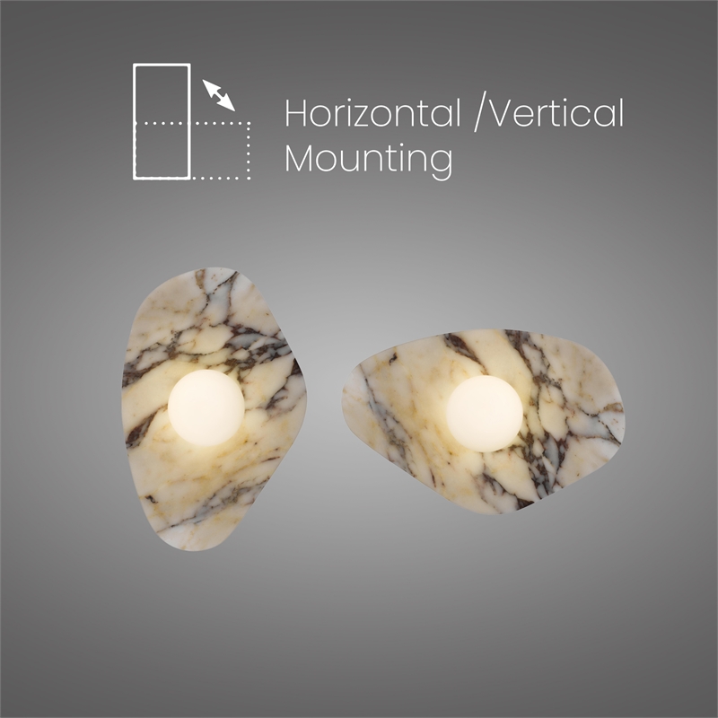 Alteck Tenere 12 inch White Marble CCT LED Outdoor Wall Light