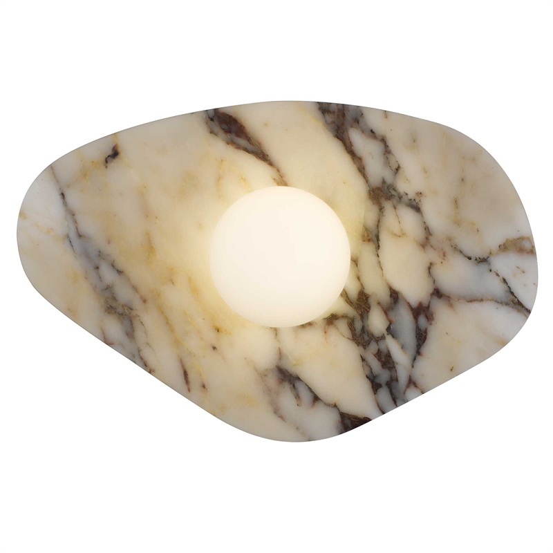 Alteck Tenere 12 inch White Marble CCT LED Outdoor Wall Light