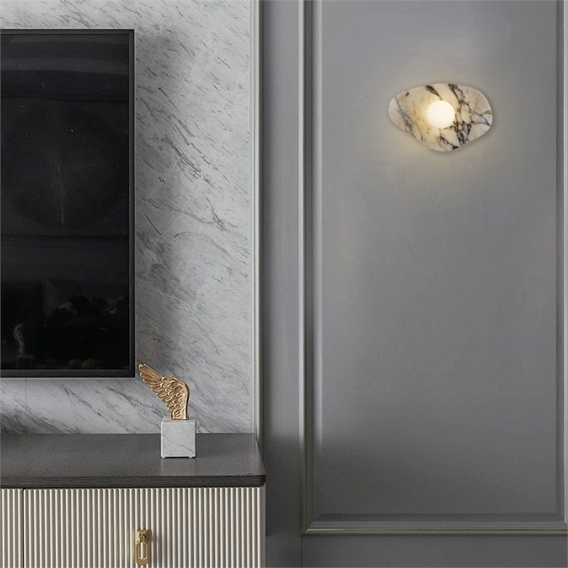Alteck Tenere 12 inch White Marble CCT LED Outdoor Wall Light