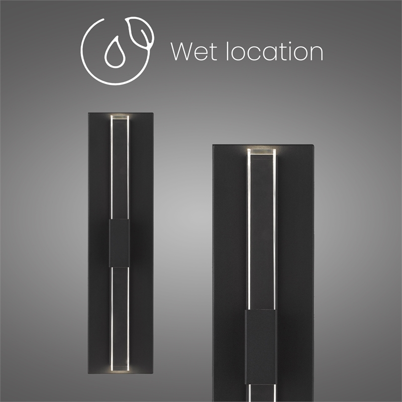 Alteck Arles 18 inch Aluminum and Acrylic LED Outdoor Wall Light