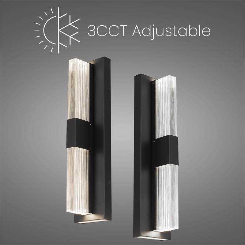 Alteck Arles 18 inch Aluminum and Acrylic LED Outdoor Wall Light