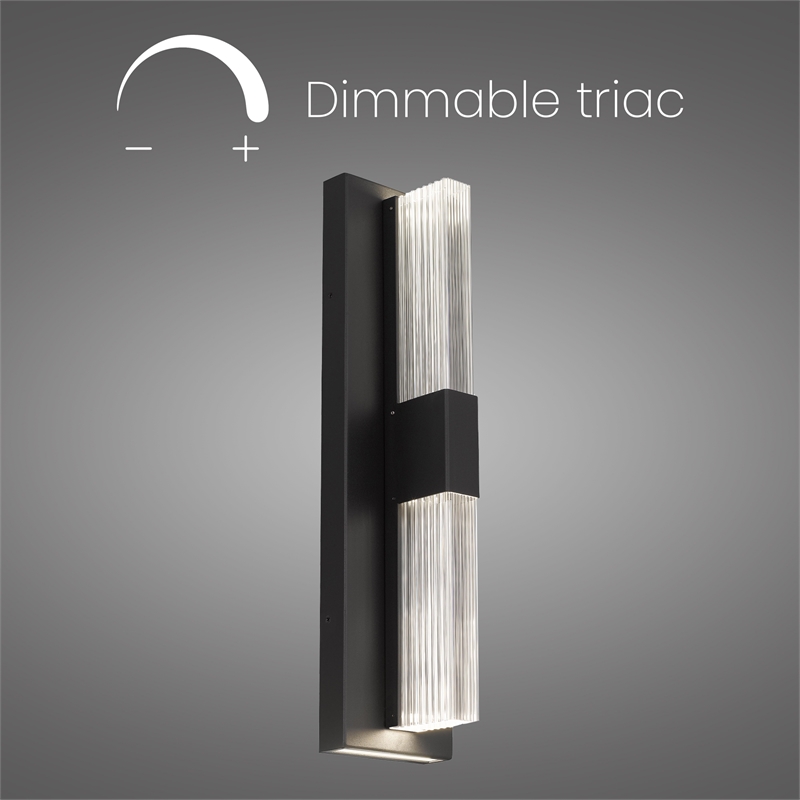 Alteck Arles 18 inch Aluminum and Acrylic LED Outdoor Wall Light