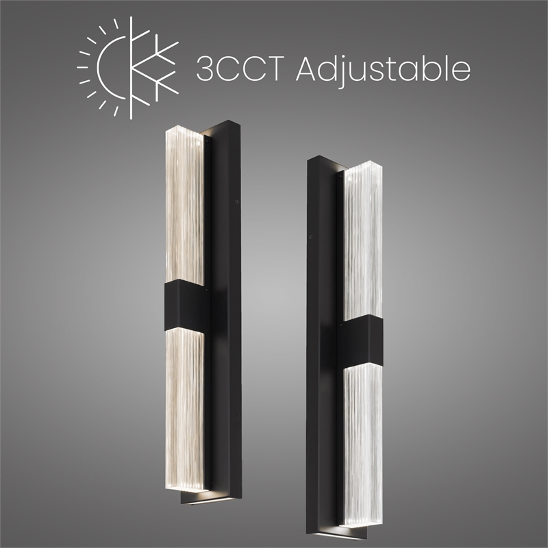 Alteck Arles 25 inch Aluminum and Acrylic LED Outdoor Wall Light