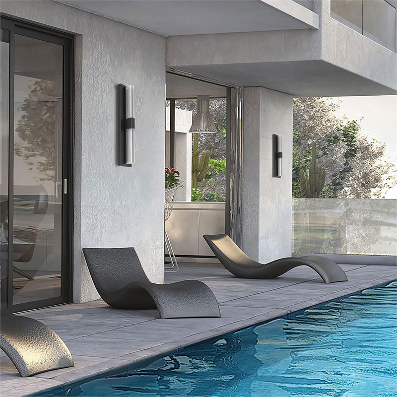 Alteck Arles 25 inch Aluminum and Acrylic LED Outdoor Wall Light