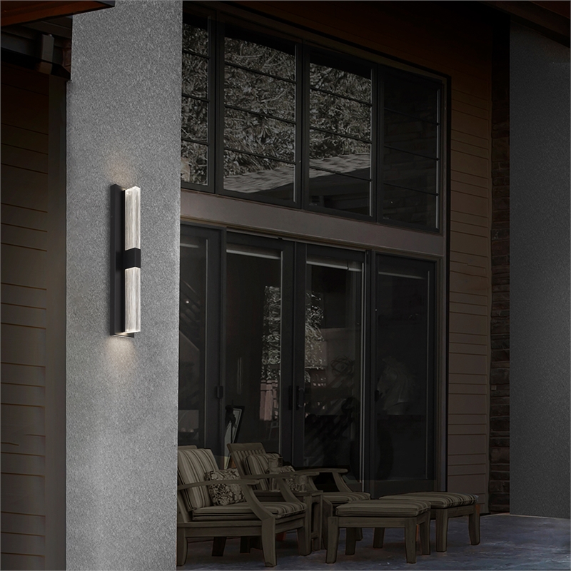 Alteck Arles 25 inch Aluminum and Acrylic LED Outdoor Wall Light