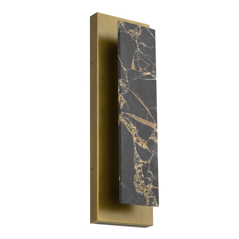 Alteck Zoey 18 inch Aluminum and Marble LED Outdoor Wall Light