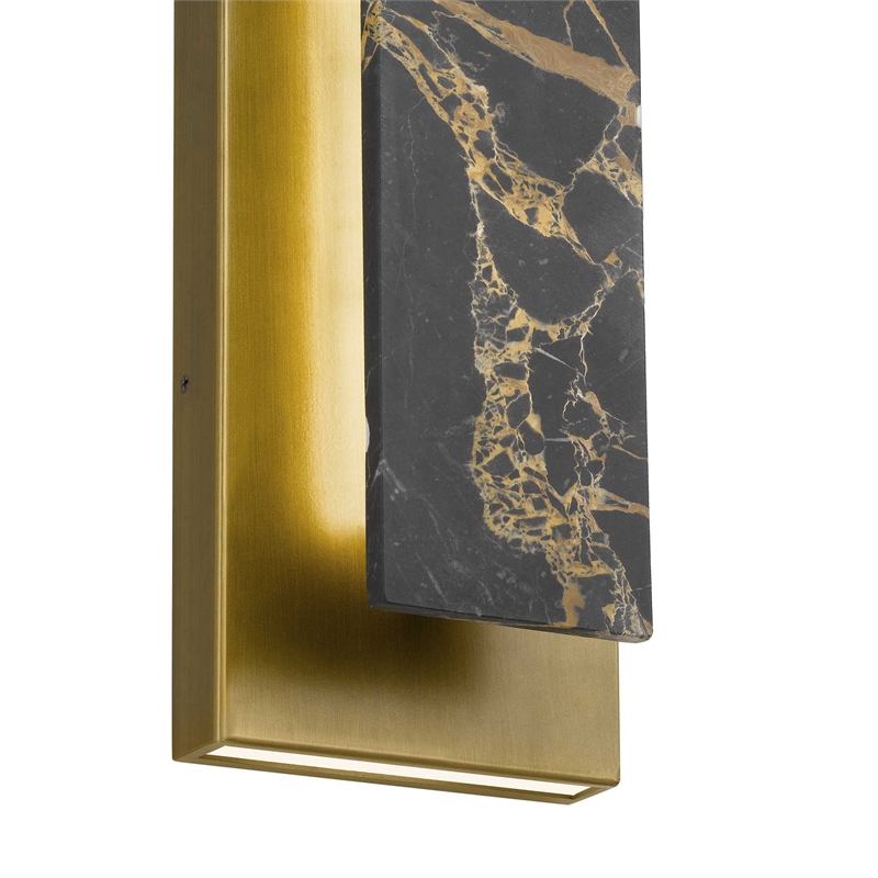 Alteck Zoey 18 inch Aluminum and Marble LED Outdoor Wall Light