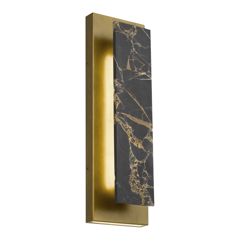 Alteck Zoey 18 inch Aluminum and Marble LED Outdoor Wall Light