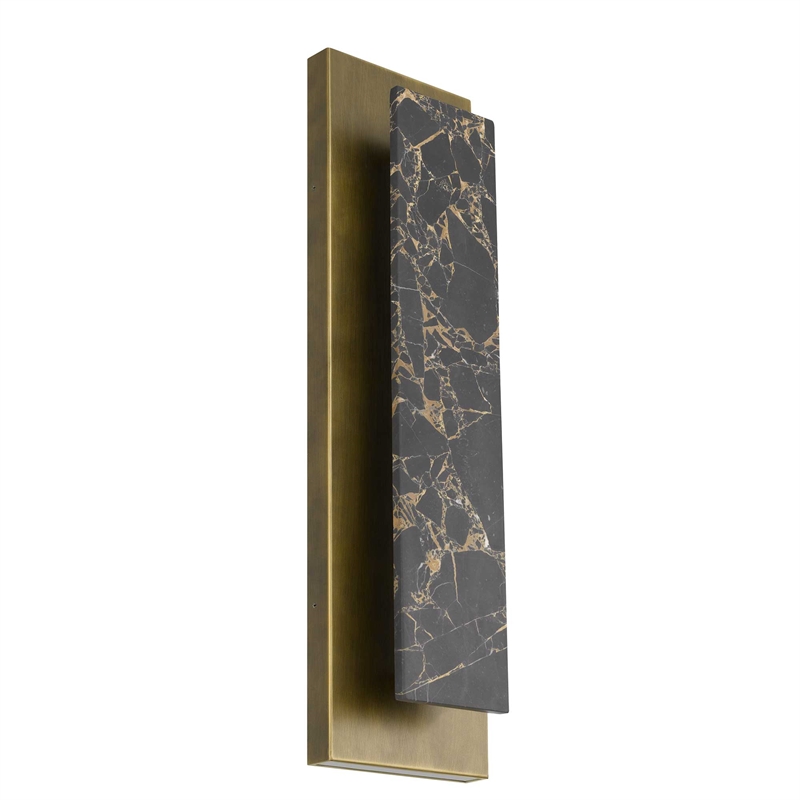 Alteck Zoey 24 inch Aluminum and Marble LED Outdoor Wall Light