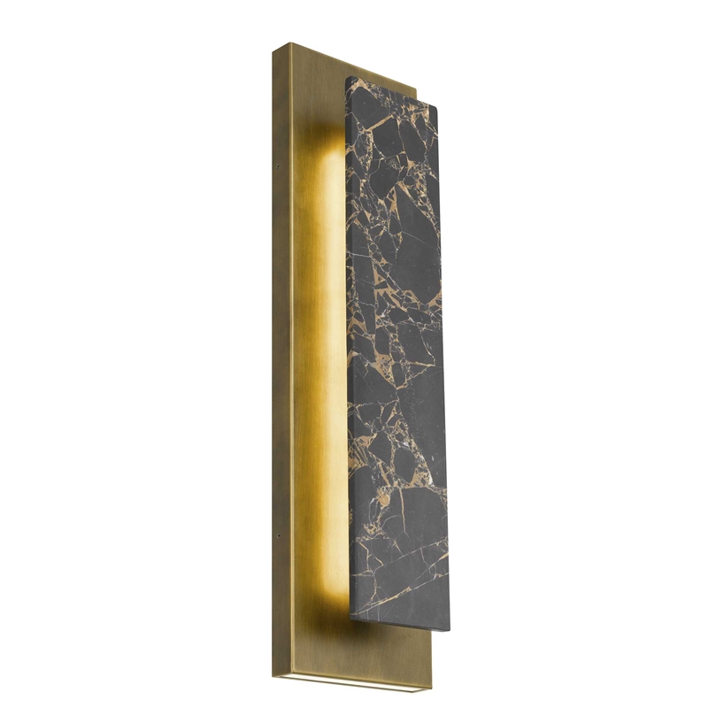 Alteck Zoey 24 inch Aluminum and Marble LED Outdoor Wall Light