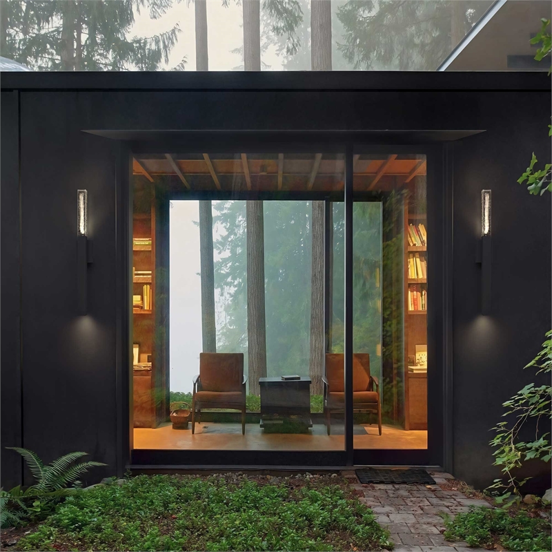 Alteck Folio 32 inch Aluminum LED Outdoor Wall Light Black
