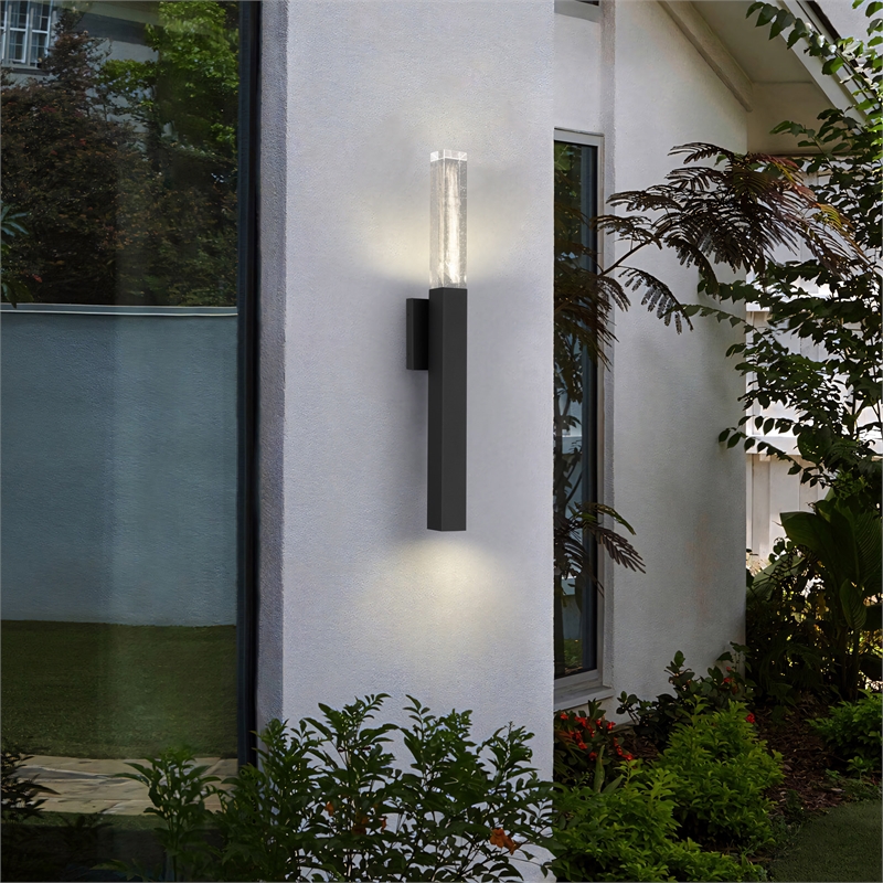 Alteck Folio 32 inch Aluminum LED Outdoor Wall Light Black