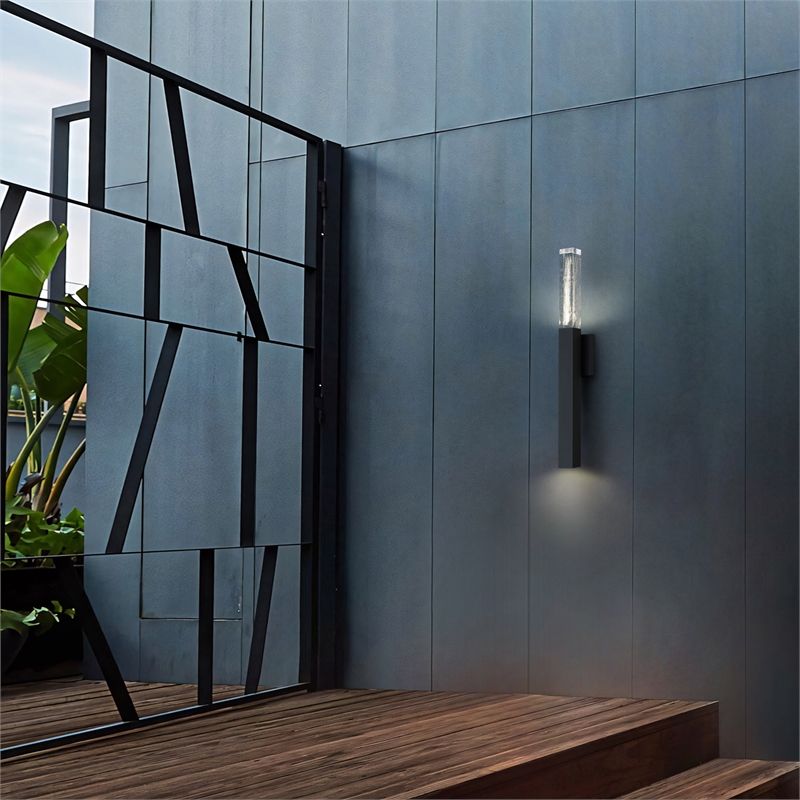 Alteck Folio 32 inch Aluminum LED Outdoor Wall Light Black