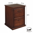 Ashford & Sons Transitional 2-Drawer Wood File Cabinet in Oak