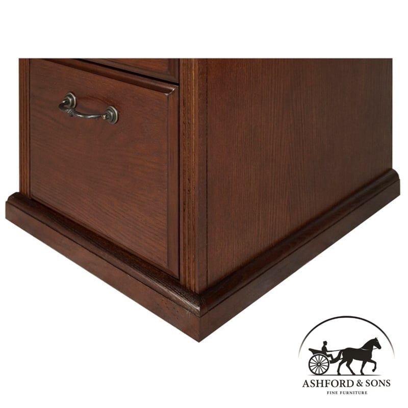 Ashford & Sons Transitional 2-Drawer Wood File Cabinet in Oak