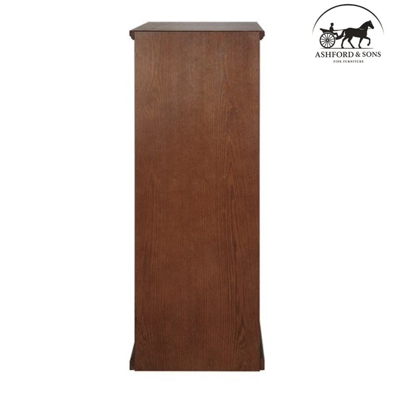 Ashford & Sons Wood 4-Drawer File Cabinet Office Storage in Brown