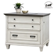 Ashford & Sons Wood Lateral File With Locking Legal/Letter File Drawer in White