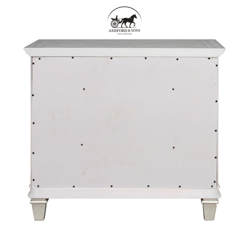 Ashford & Sons Wood Lateral File With Locking Legal/Letter File Drawer in White
