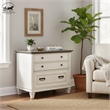 Ashford & Sons Wood Lateral File With Locking Legal/Letter File Drawer in White