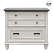 Ashford & Sons Wood Lateral File With Locking Legal/Letter File Drawer in White